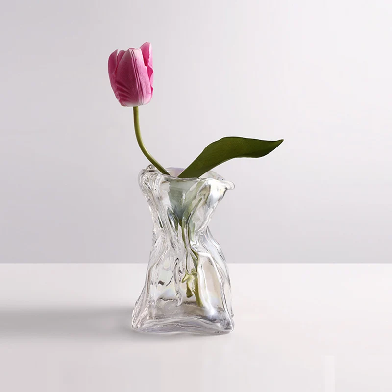 

Art Transparent Pot Vase Decorative Terrarium Luxury Vertiplant Flower Vase Aesthetic Hydroponics Vasi Per Fiori Indoor Supplies