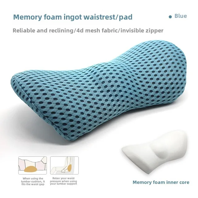 Breathable Memory Cushion Interior Accessories Bed Sleeping Pillow Car Seat Waist Pillow Lumbar Support Pillow Foam Car Cushion 6