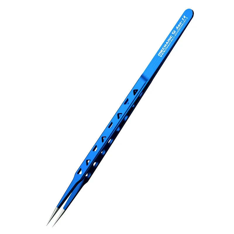 Phone repair tweezers MECHANIC Aac-14 Stainless Steel Tweezers Phone Repair High Precision 8 Hole Heat Dissipation Flying Wire Spot Welding Clip