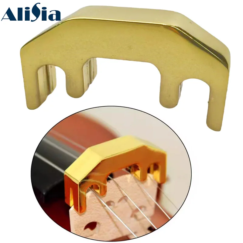 Gold Metal Violin Mute Silencer Muffler High Quality