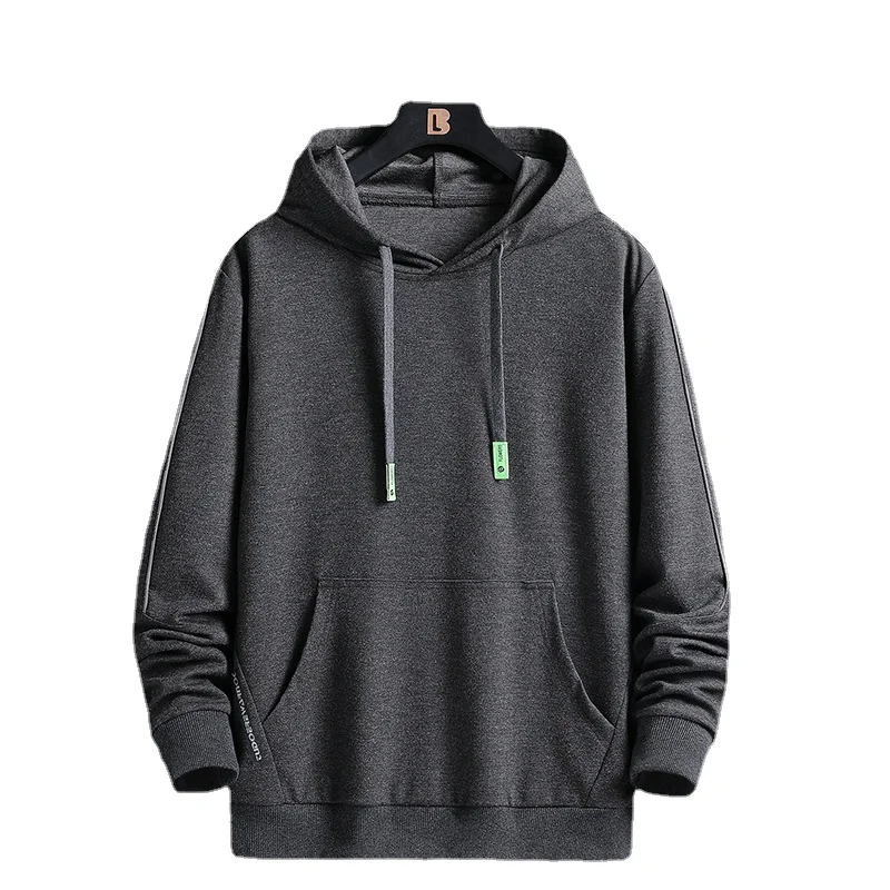 

Spring and Autumn Reflective Strip Hooded Sweatshirt Mens Thin Section Loose Fashion Hong Kong Wind Hoodie Plus Size Men Hoodie