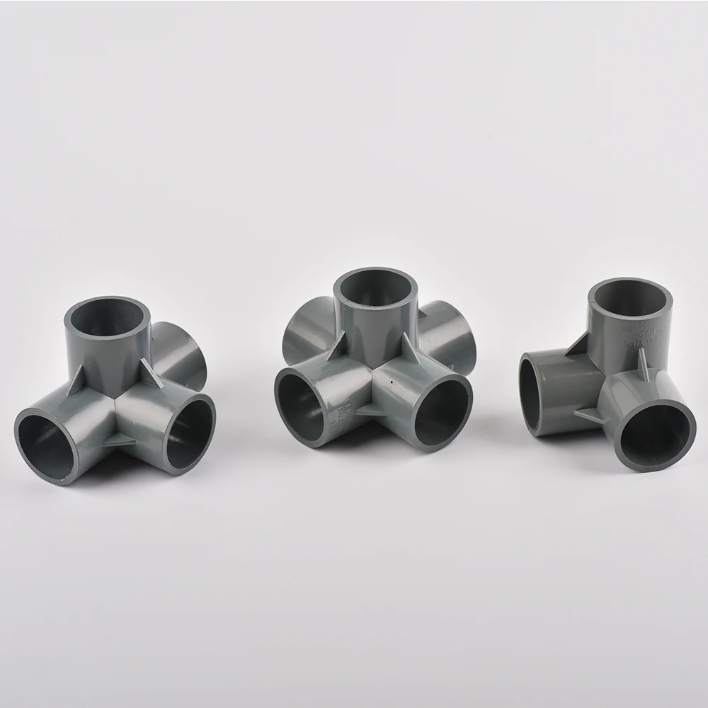 Water Pipe Fitting Pipe Connector Water Pipe Connector Irrigation Pipe Fitting Plastic Pipe Connector Plastic Pipe Fitting Inside Diameter 20/25/32mm 3-way/4-way/5-way Three-Dimensional PVC Connector Water Supply Pipe Fittings Equal Connectors Plastic