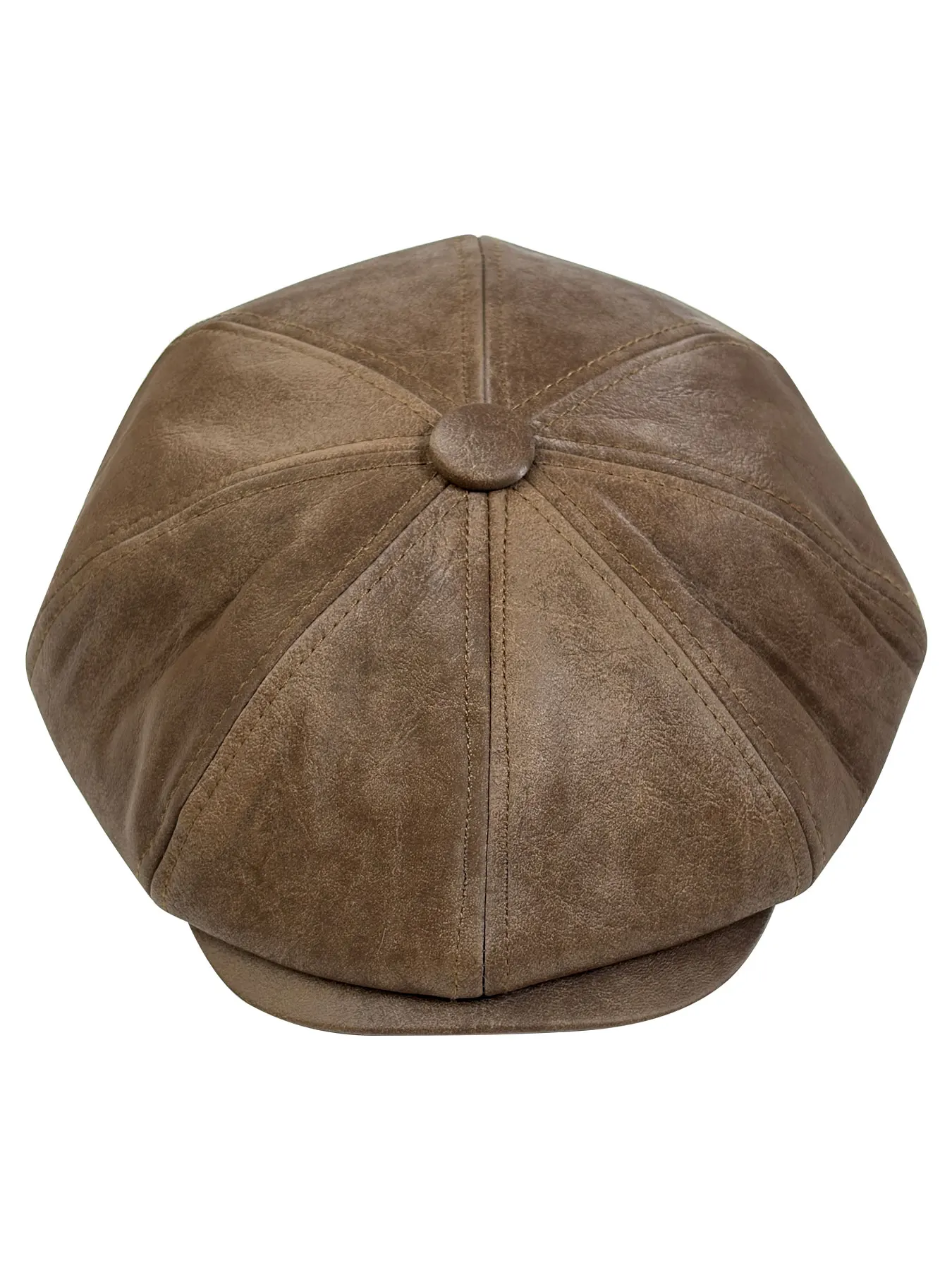 Vintage-Leder-Beret, einfarbige Mütze, britischer Künstlerhut, abgenutzte Baseballkappe, strukturiertes Design, lässiger Stil, ein modisches Accessoire, das sich für Streetwear, Business und Partys eignet. – Detail 11