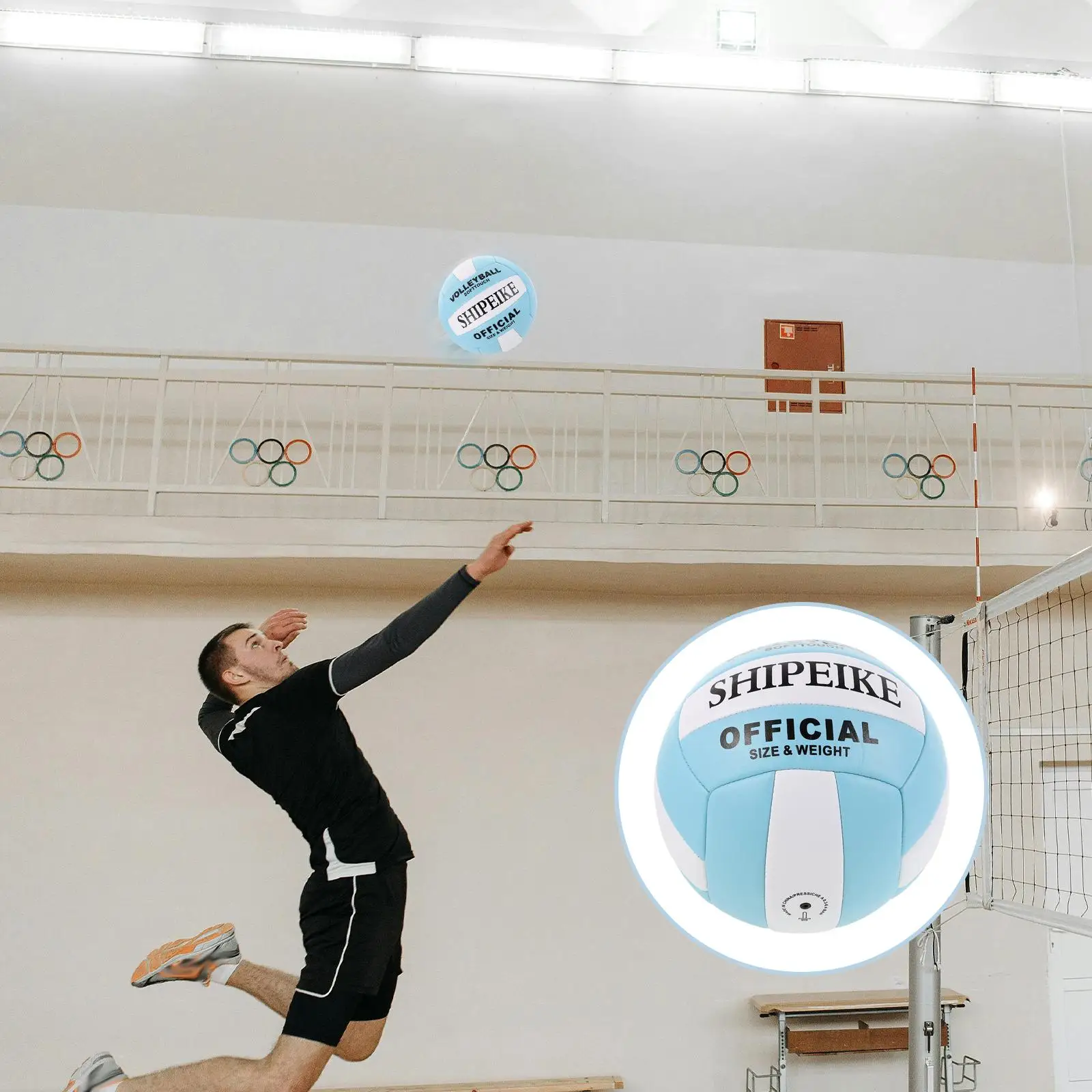 Soft Volleyball Blue Avp Beach Light up Soccer Universal Mini Volleyballs Block Hover Pu Equipment Indoor