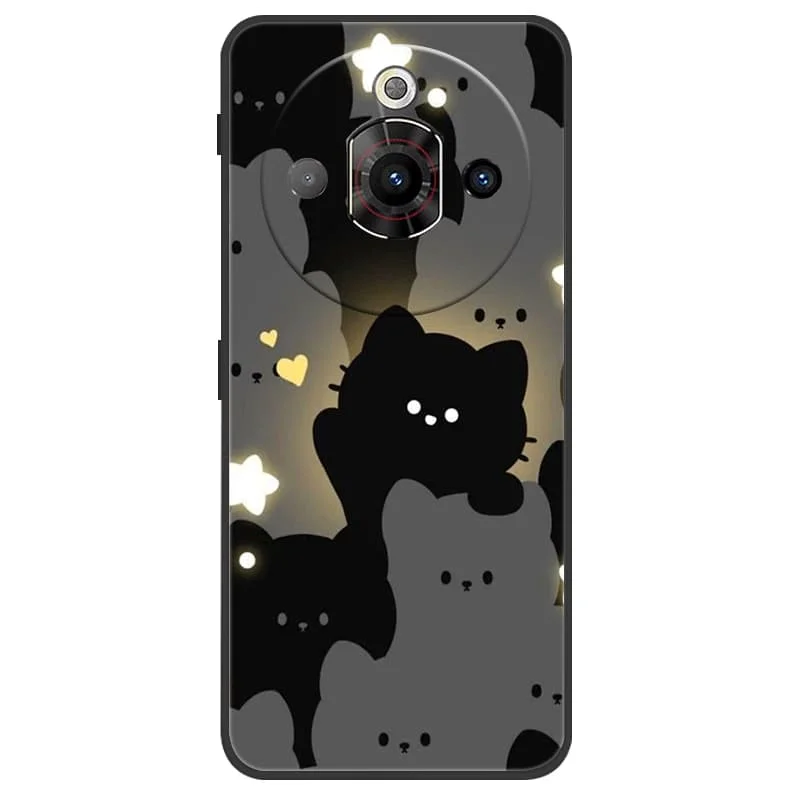 Cute Fashion Black Silicone Soft Phone Case - Shockproof Back Cover Shell