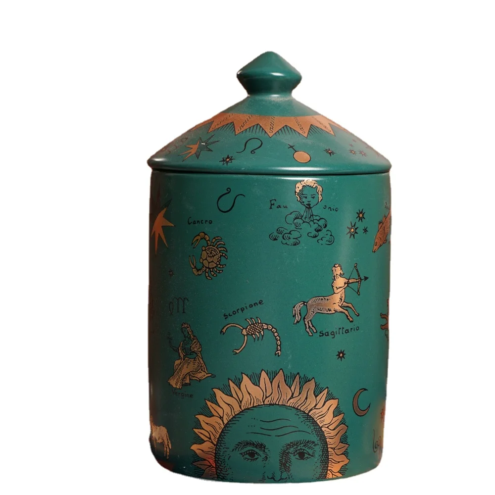 Description Picture 6 of itemEuropean Style Cylindrical Ceramic Storage Jar Cosmetics Jewelry Storage Bottle Candy Tea Jar Container Ornament Home Decoration