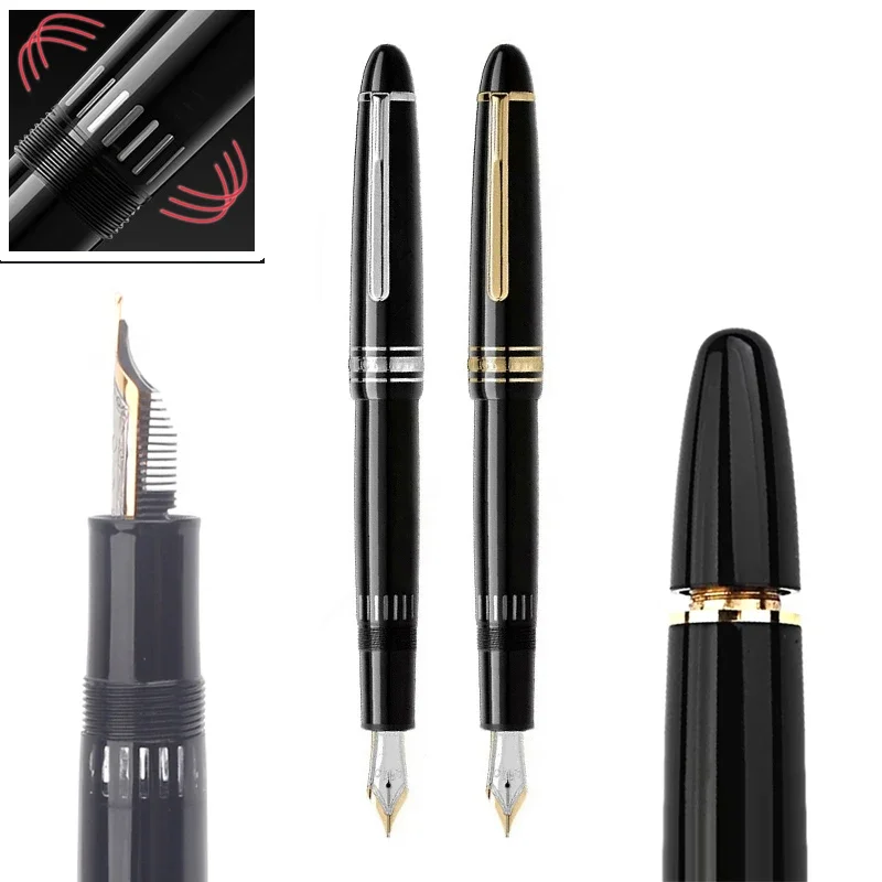 Luxury Msk Mb 149 Recensione Penna Stilografica Con Riempimento A Pistone Anelli Placcati In Oro Penne Di Riempimento Tramite Calamaio Con Numero Di S