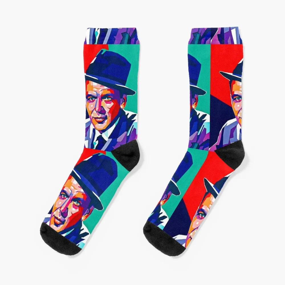 

Sinatra's poster Socks hiking cartoon funny gifts Women's Socks Men's