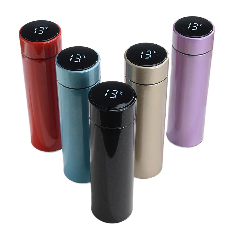 

316Stainless steel intelligent temperature measuring vacuum cup500mlBusiness straight Cup portable temperature Cup