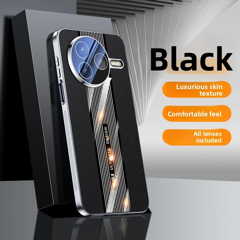 Luxury Hard PU Leather Plated Protective Back Cover Case