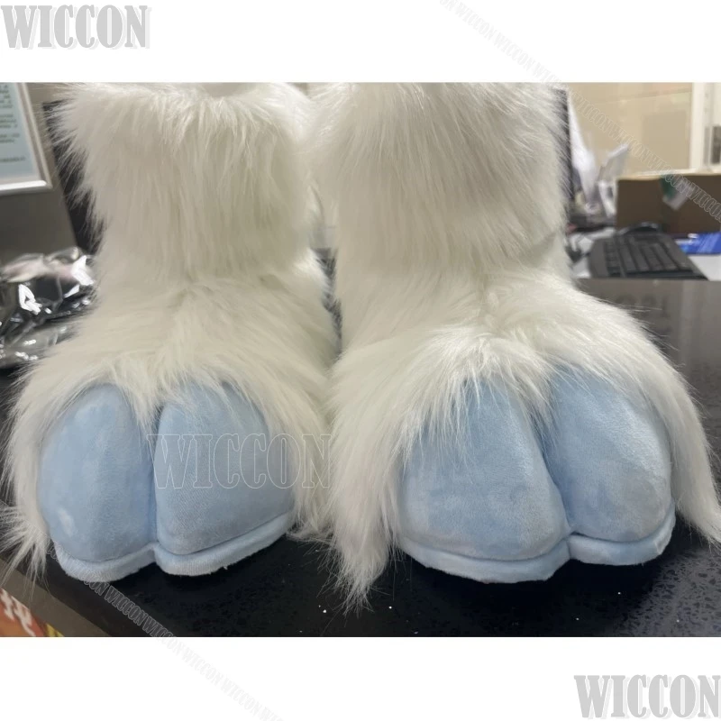 Furry Foot Cute Shoe Fursuit Kigurumi Kig Cosplay Animal Beast Foot Multicolor Furred Costume Gift Holloween Roleplay Customized