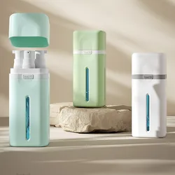 Compact 4 - in - 1 Refillable Travel Toiletry Set - Leak - Proof Cosmetic Liquid Containers (White)