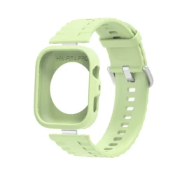 Enhanced TPU Silicon Protective Case and Screen Protector Cover for Huawei Watch Fit - Wristband Replacement Accessory (Field green)