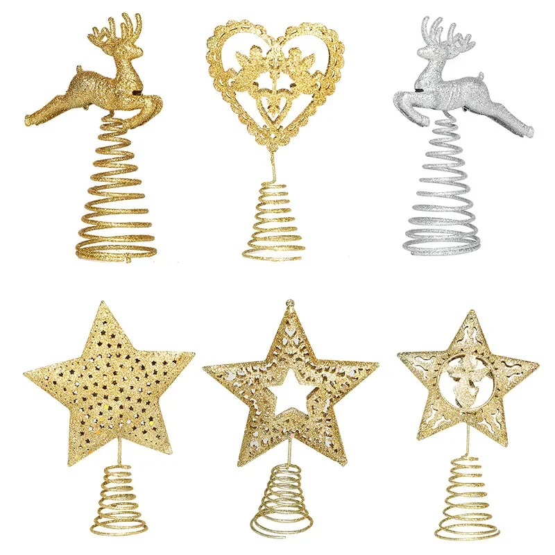 Decoration Christmas Tree Top Sparkle Star Hanging Ornament Treetop Topper Christmas Tree Decor Home christmas tree decoration christmas star decoration