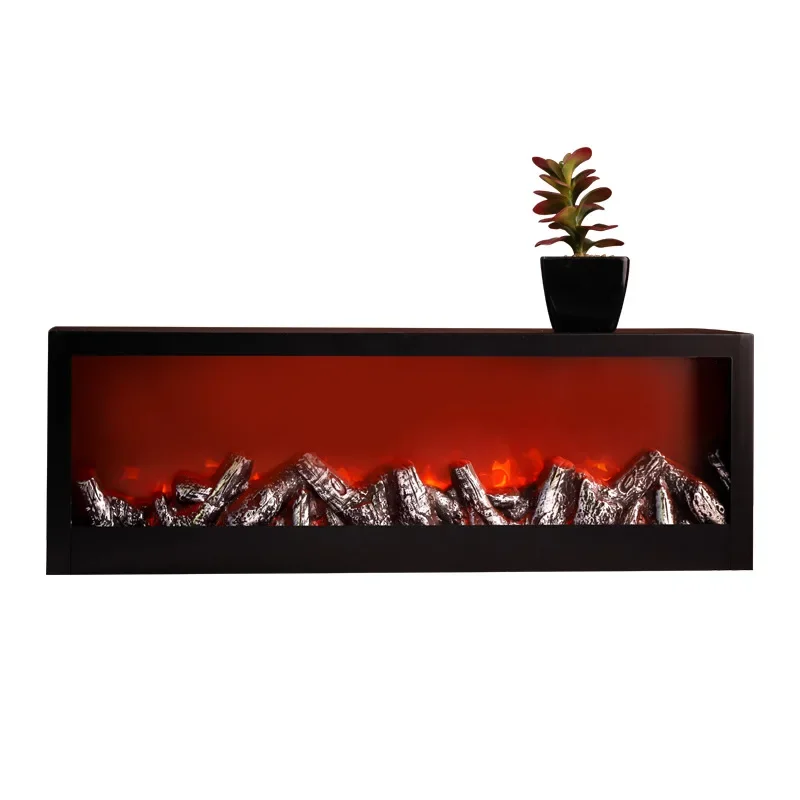 

Festive Party Supplies LED fireplace black (60*20*10 cm) Simulated Fireplace Flame Effect Light