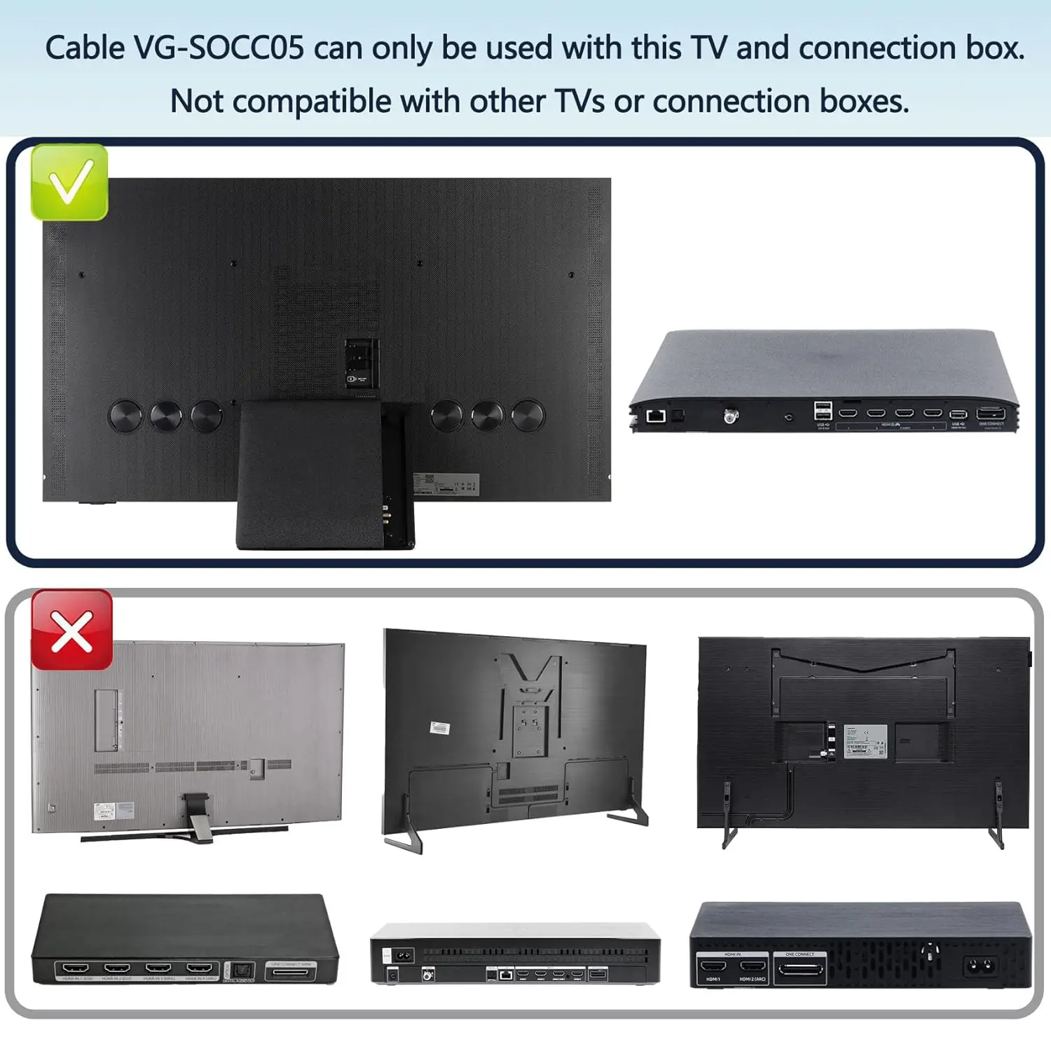 브랜드 신제품 VG-SOCC05 5M 인비저블 원 커넥션 케이블 삼성용 55''65''77'' QN55S95DAF QN65S95DAF QN77S95DAF QN65S95FAF