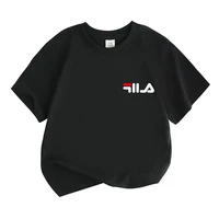 Ensemble deux pièces T-shirt blanc + short de marque Summer pour enfants, nouvelle collection mode garçon fille 3-12 ans, ensemble décontracté sport à manches courtes 6