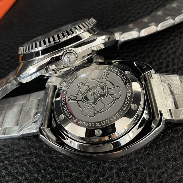 STEELDIVE-reloj mecánico con bisel de cerámica para hombre, pulsera de buceo de lujo con movimiento NH35, resistente al agua, SD1983 M4, 1000M 3
