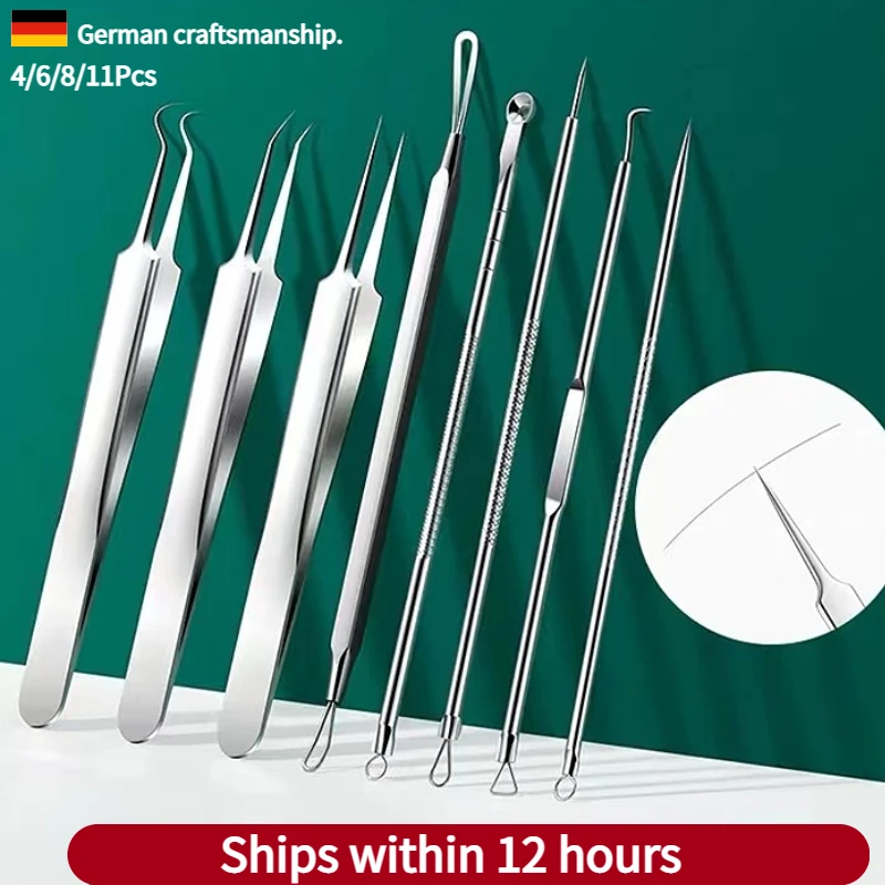 

Blackhead Removal Needles Acne black head remover tool kit Black Dots Cleanser Needle Hook Beauty Acne Face Skin Care Tool