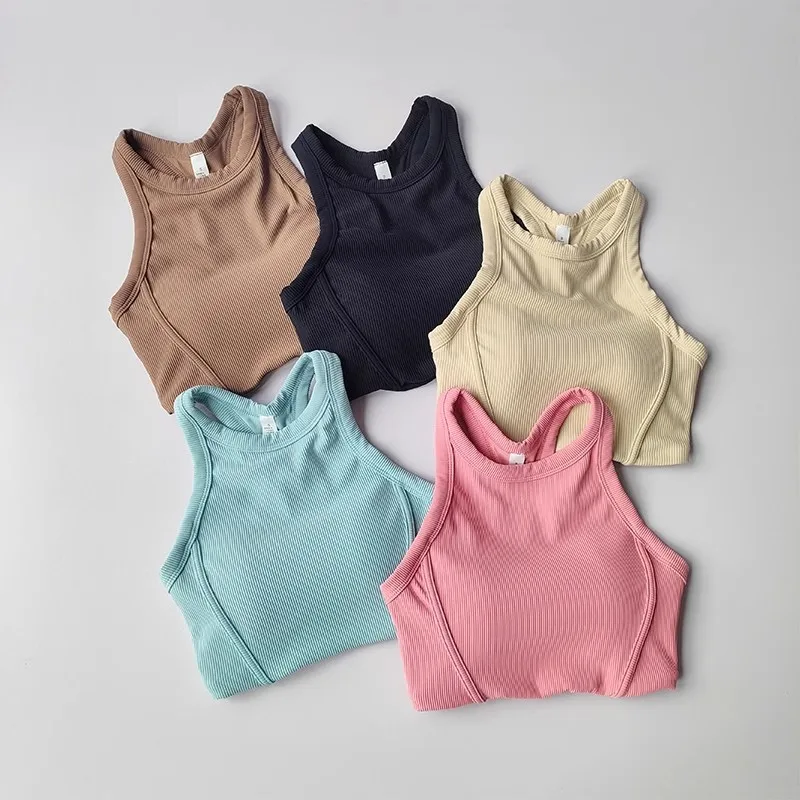 Fixed integrated sports yoga vest, women's quick drying fitness bra, running shock-absorbing yoga suit, worn externally