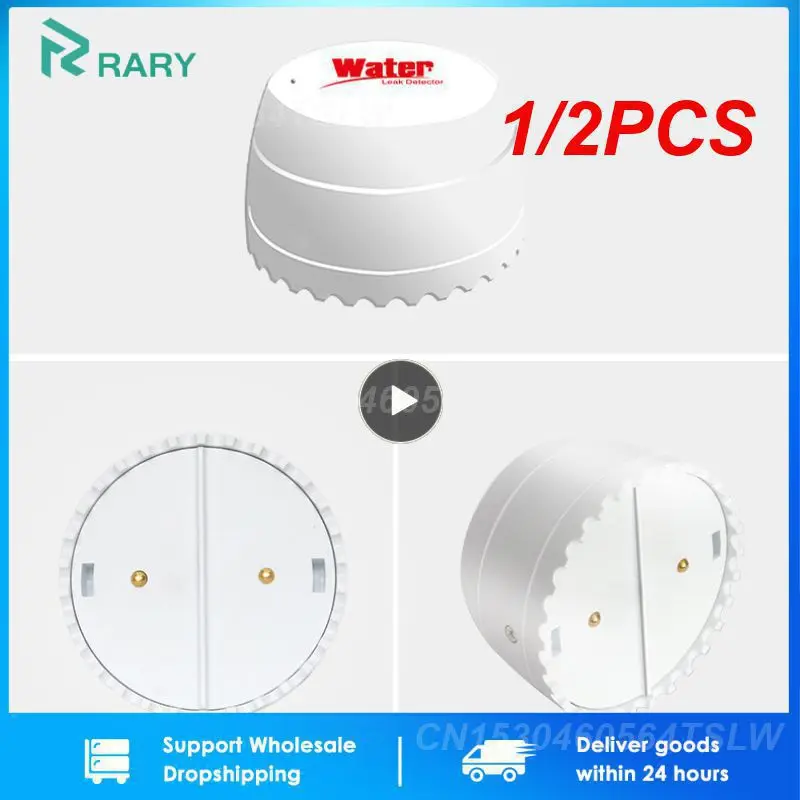 

1/2PCS Wifi Water Detector Leakage Sensor Alarm Security Leak Detector Sound Tuya Smart Life APP Flood Alert Overflow Alarm Tuya
