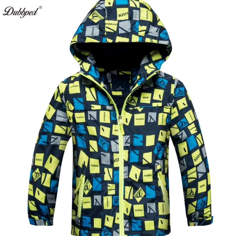 Dubbped Brand Jackets Children Outerwear Coats 2023  Boys Spring Autumn Waterproof Windproof Fleece Hooded Kids Sport Clothing - 4