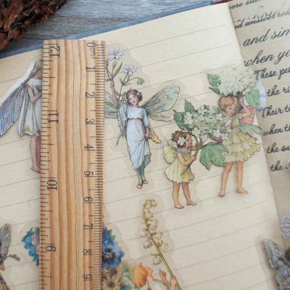 Diy Scrapbooking Accessories 44pcs Fairy Tales Forest Spirit Elf Story Style Sticker Scrapbooking DIY Gift Packing Label Decoration Tag