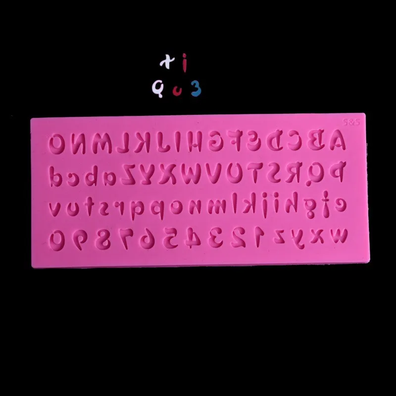 

English Alphanumeric Liquid Silicone Mold Fondant Cake Chocolate Dessert Table Pastry Decoration Kitchen Baking Accessories Tool