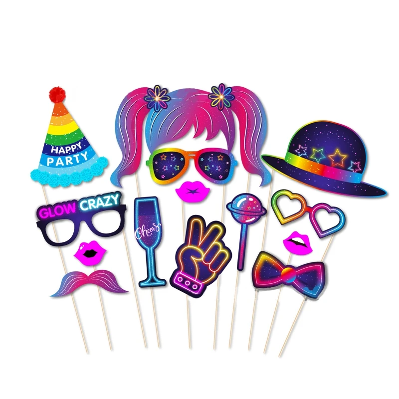 

Светящийся флуоресцентный тематический фото реквизит счастливая фотобумага 125 шт.