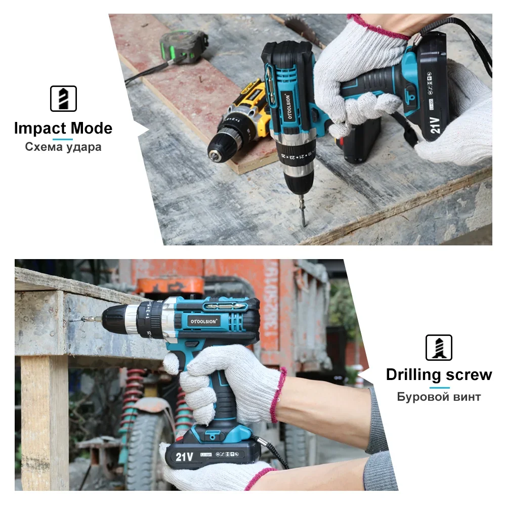 OTOOLSION 21V 電動ドライバーコードレスドリル 2 スピード 25 +