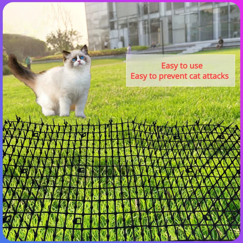

Garden Balcony Isolation Net Cat Repellent Mat Anti-Cat with Prickle Strips Spikes Straps Deterrent Keep Dog Pet Away Supplies