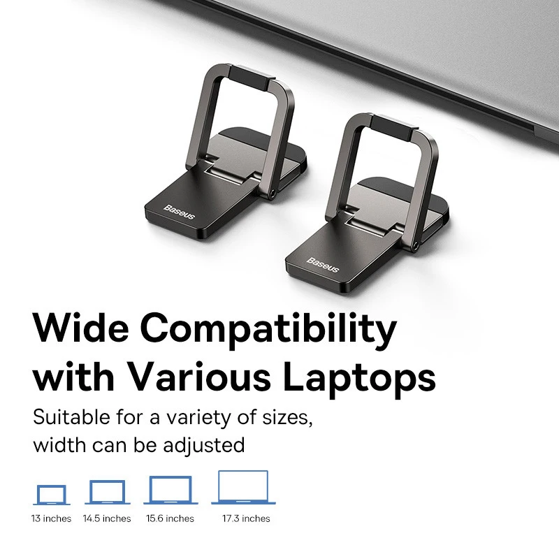 Baseus-suporte Portátil de Alumínio para Laptop Suporte para Computador de Mesa Suporte para Notebook Macbook Pro Ipad 1018 Pcs - Imagem 2