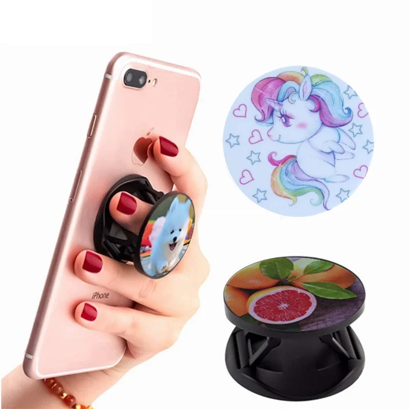 40 Pieces Blank Sublimation Phone Holders Collapsible Phone Stands Adhesive Finger Holders Phone Brackets