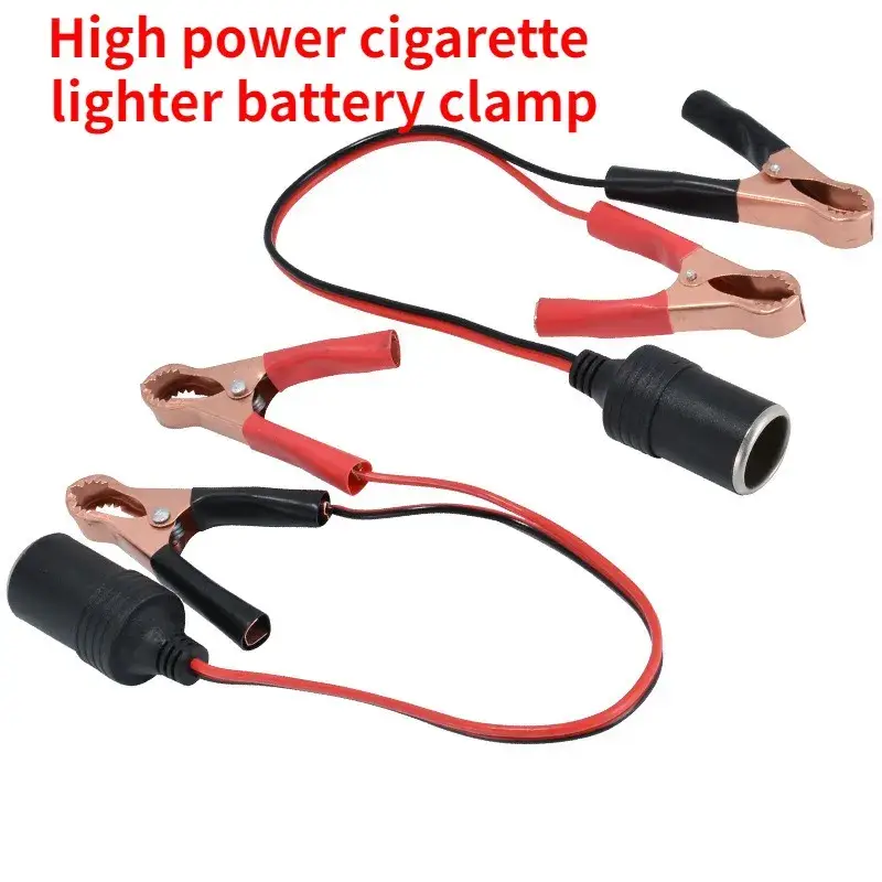 12V 24V car high power pure copper battery with clip cigarette lighter female socket 12V 24V volt 220W car socket plug - Image 2