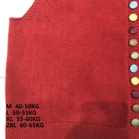 Sweater Vest Autumn Women Rainbow Single-breasted Button Soft Sweater Loose Knit Vest V-neck Knitwear Cardigan Lady Waistcoats - Image 6