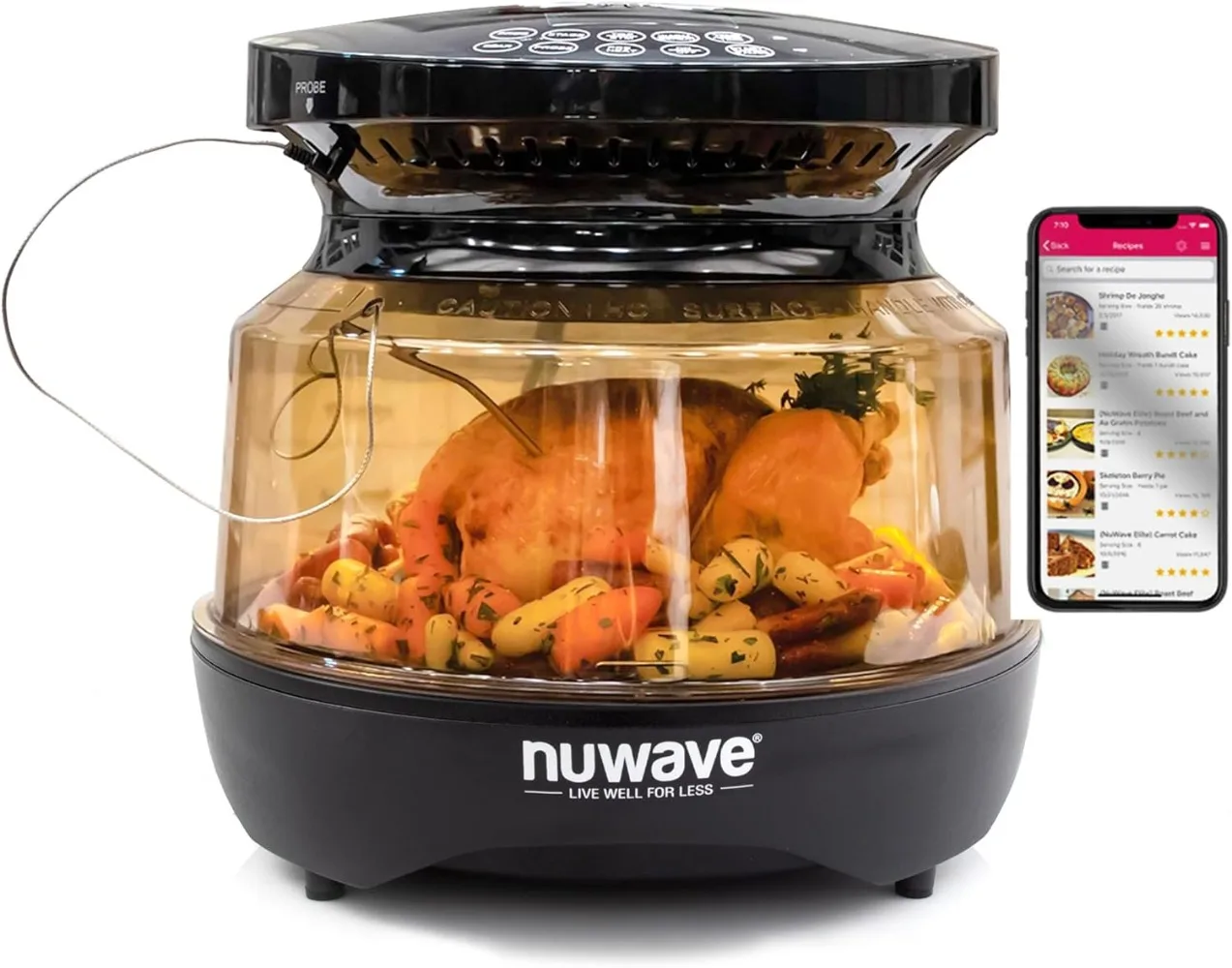 

Nuwave Primo Grill Oven, New & Improved 2023, Countertop Toaster Oven Convection Top & Grill Bottom for Surround Cooking