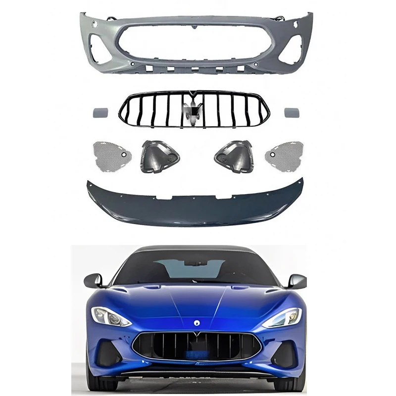 

For Maserati Granturismo ZEDA Carbon Fiber Auto Body Kit Front Bumper Kit New Front Bumper Grille 2019-2021