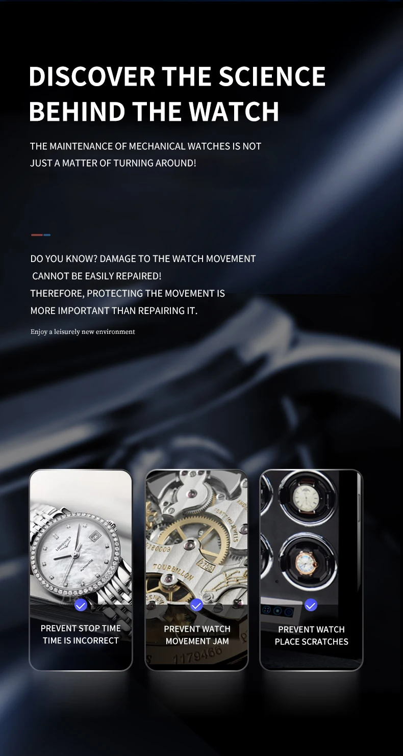 Luxury 24-30 Slot Automatic Watch Winder Safe Box with Fingerprint Lock, Touch Screen, ... - SKU LAWW0927 - UGI Packaging