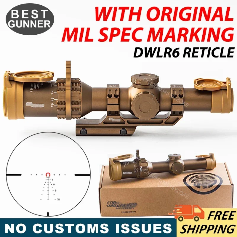 Rifle Scope Tactical TANGO6T 1-6X24mm