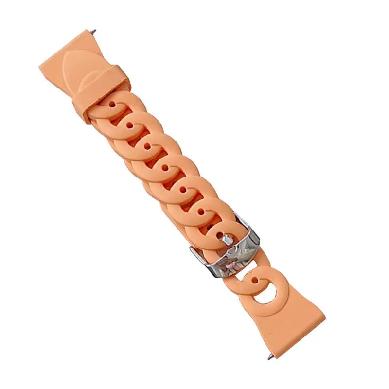 

20mm 22mm Watch Band ForSamsung Smartwatches Soft Durable Silicone Sports Bracelet Multi-Buckle Ring Colorful Watch Strap