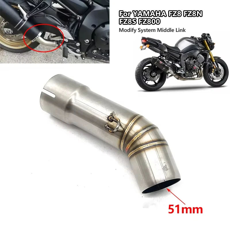 High-Performance Motorcycle Exhaust System with Slip-On Muffler and Middle Link Pipe