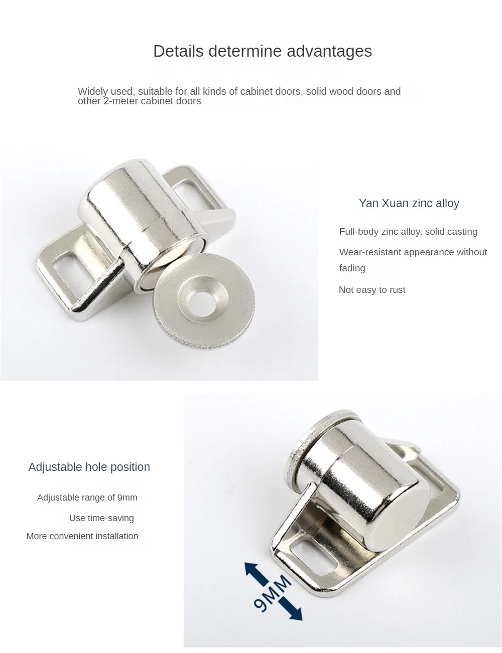 Description Picture 6 of item4pcs kitchen Magnet Pantry Cabinet Door Catch Magnetic Furniture Door Stopper Closer Strong Powerful Neodymium Magnets