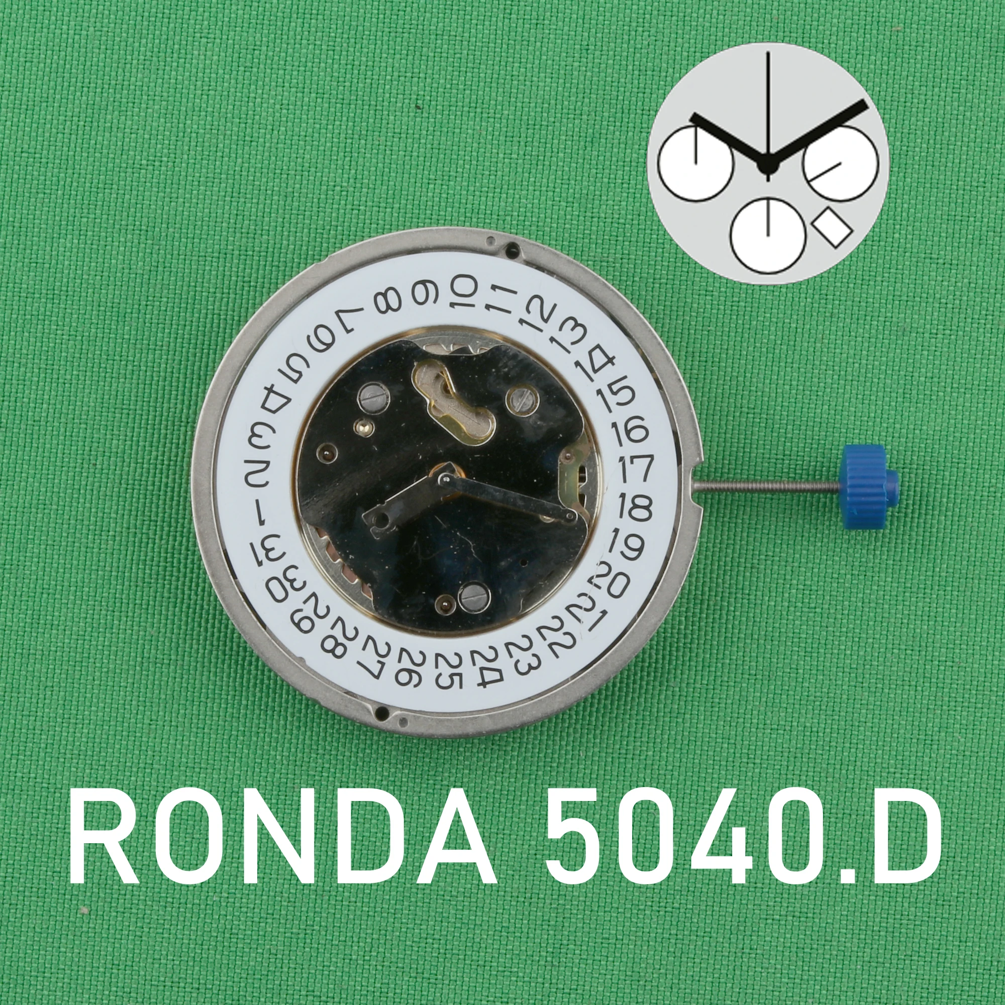 Ronda 5040.D Movement 5040 MOVEMENT WATCH MOVMENET Core White Machine ...