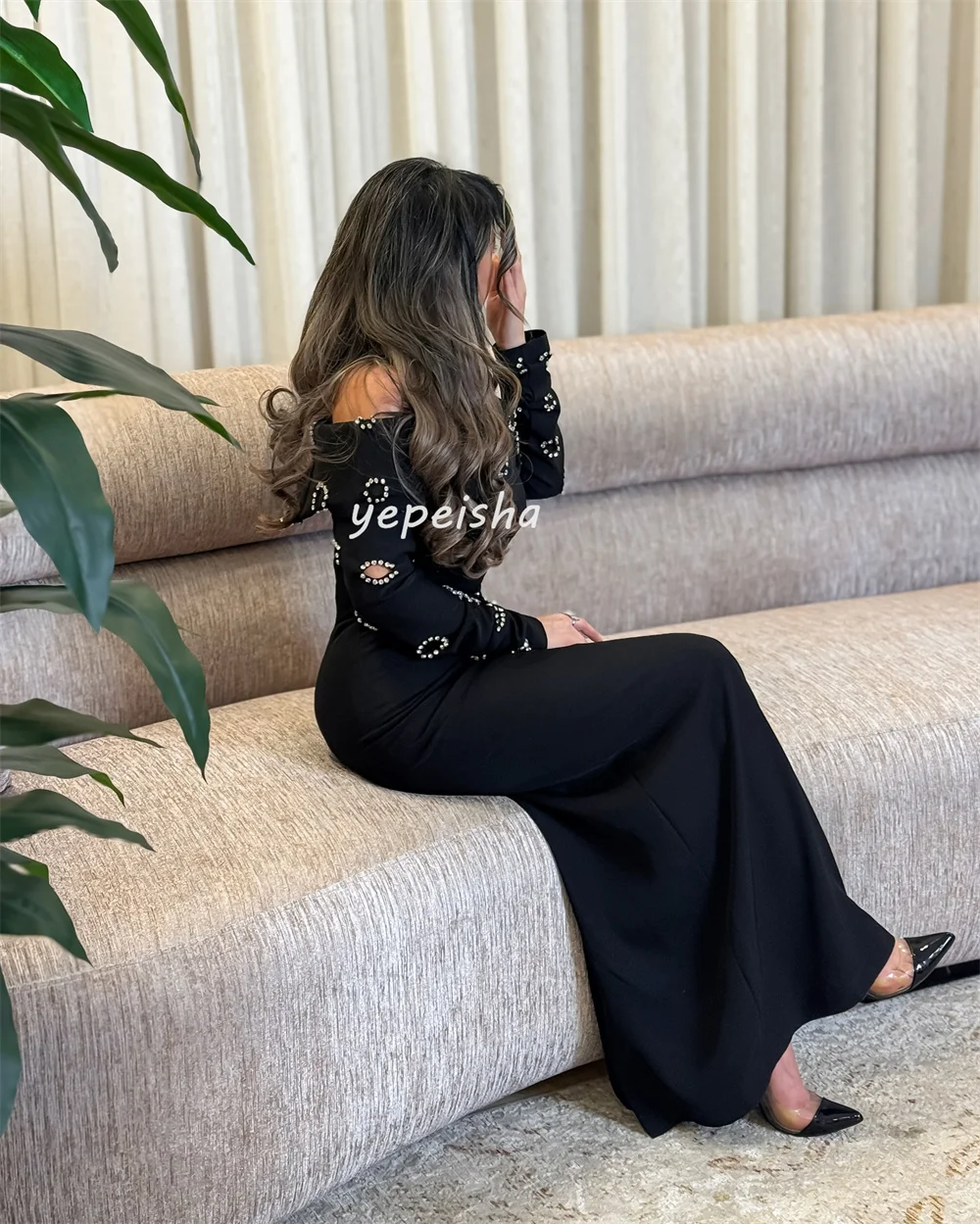 تخصيص الطراز الحديث أزياء جيرسي حجر الراين الطية م...