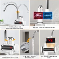 Robinet chauffe-eau électrique instantané LED, eau froide et chaude, 220V, pour cuisine et salle de bain 4