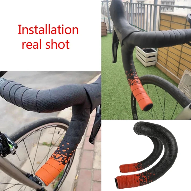 Road Bike Handlebar Tape Bicycle Handlebar Bike Accessory Bicycle Grips Bicycle Fixing Band Road Bike Tapes Bicycle Handlebar Tape EVA PU Breathable Non-Slip Road Racing Bicycle Handle Bar Wraps Band Accessories