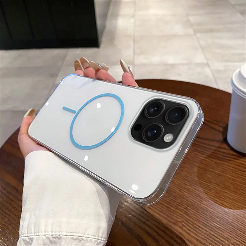 Luxury Transparent Wireless Charging Phone Case