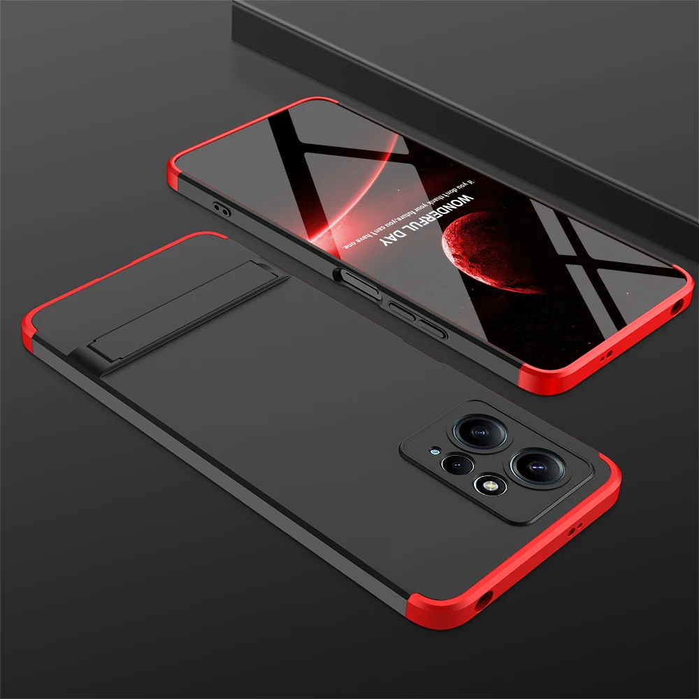 HAOYE Cover per Xiaomi Redmi Note 12 4G (6.67) con Porta Anelli Invisibile, Custodia con Copertura della Fotocamera Scorrevole, PC e Silicone TPU