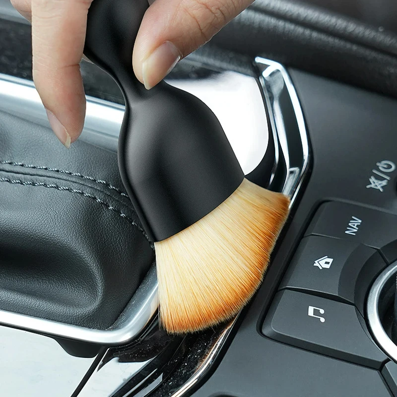 Car Air Vent Cleaning Soft Brush with Casing Car Interior Cleaning Tool Artificial Car Brush Car Crevice Dusting Car Detailing 4