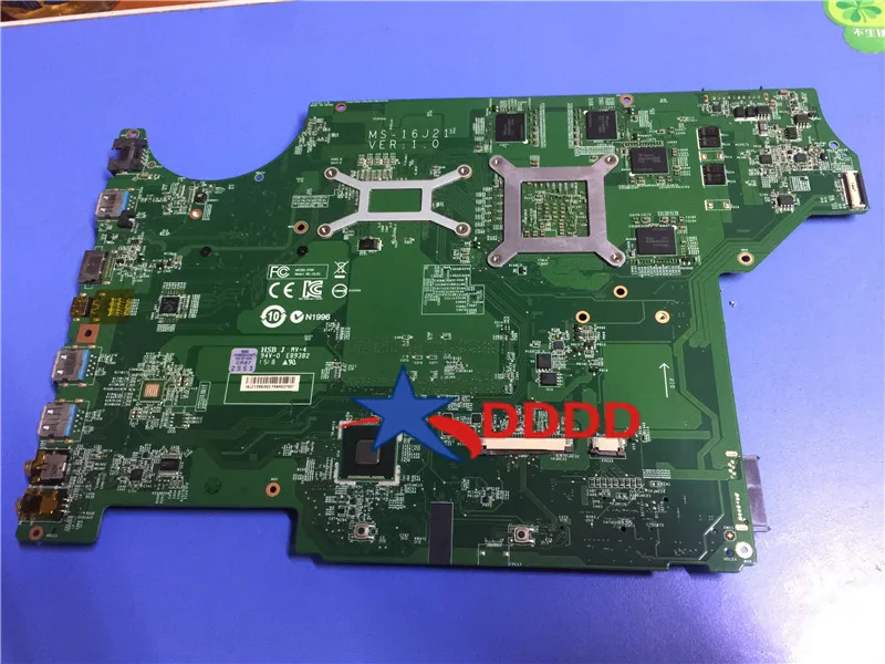 

Original FOR MSI MS-16J21 MS-16J2 GE62 GP62 PL62 LAPTOP MOTHERBOARD WITH I7-5700HQ CPU AND GTX960MGTX950M fully tested